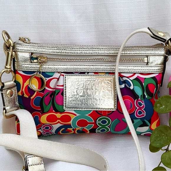 Coach Poppy Multicolor Crossbody Bag - Picture 1 of 7